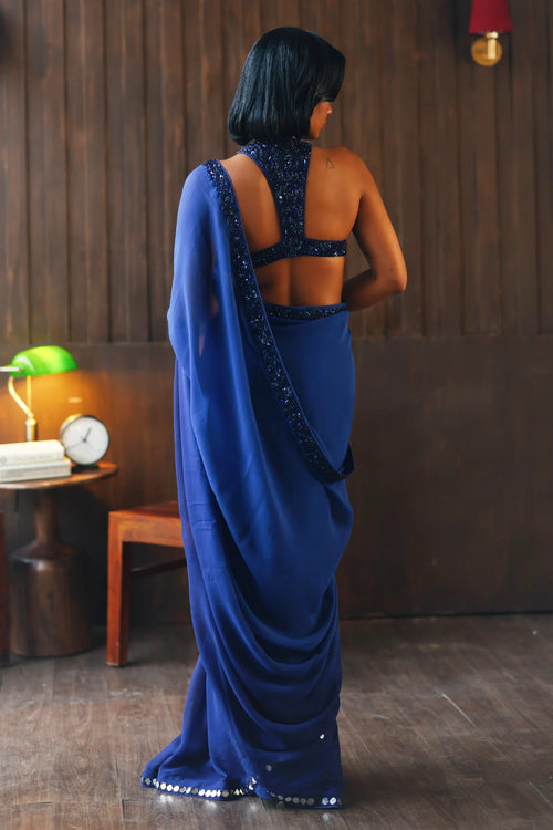 Georgette Ombre Embellished Saree