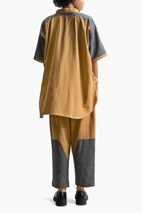 Golden Check Co-ord Set