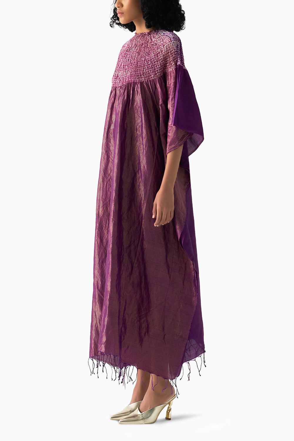 Purple Metallic Sector Kaftan