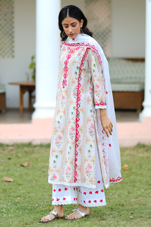 Yellow Mrinal Kurta and Pants with Dupatta
