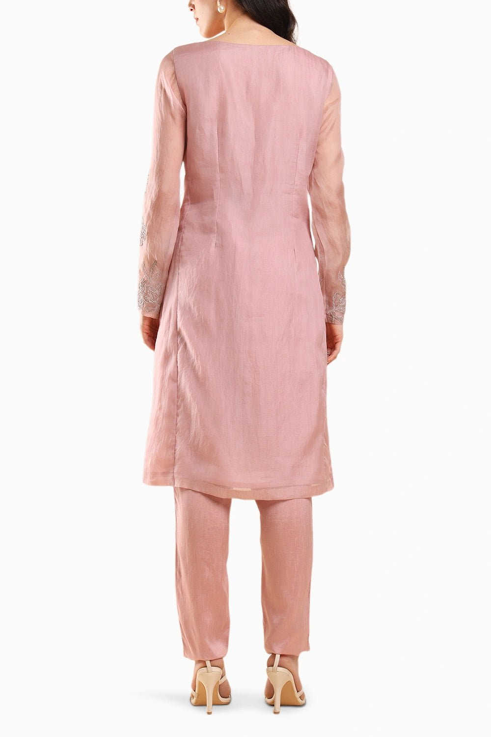 Soft Pink Embroidered Kurta Set