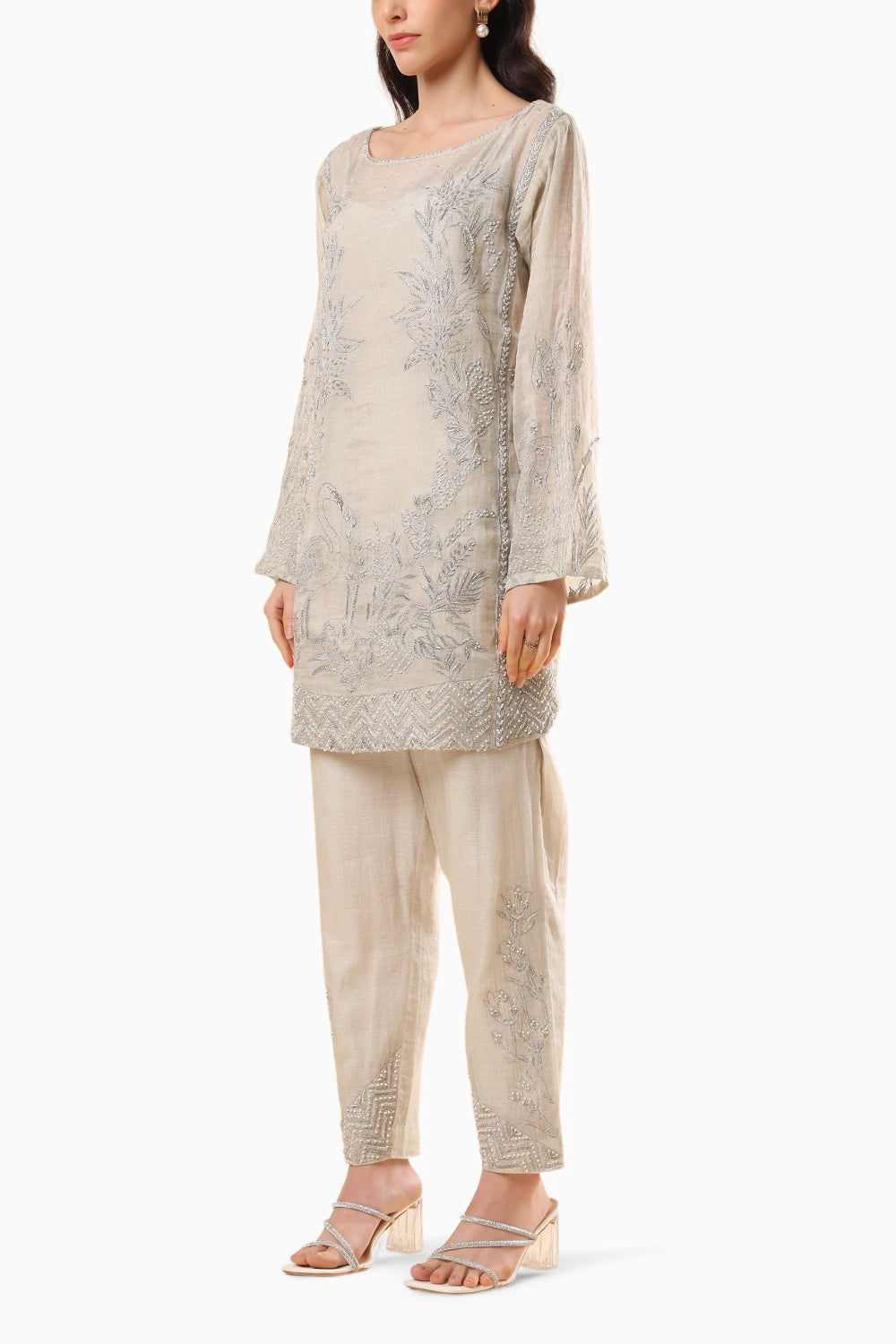 Neutral Two Piece Kurta Set