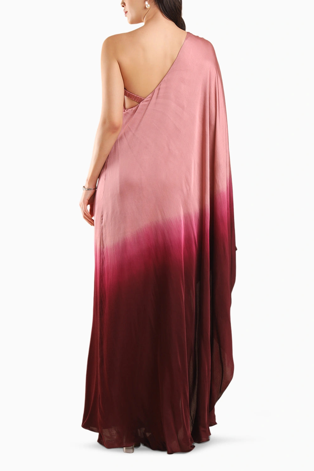 One Shoulder Ombre Kaftan