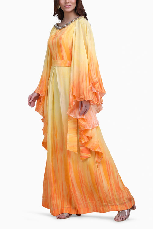 Coral Ombre Haze Jumpsuit