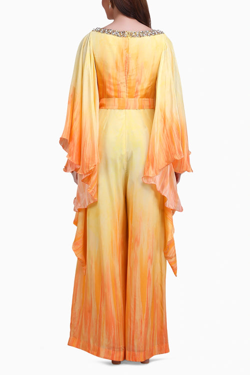 Coral Ombre Haze Jumpsuit