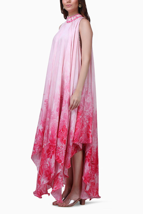 Blush Asymmetric High Low Dress