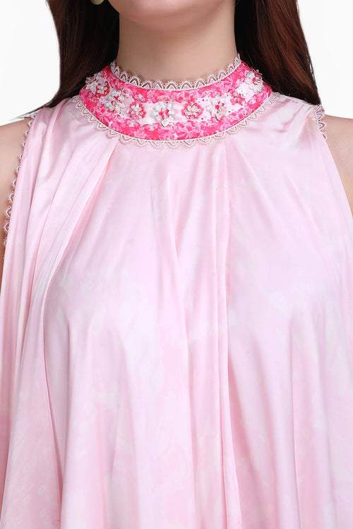 Blush Asymmetric High Low Dress