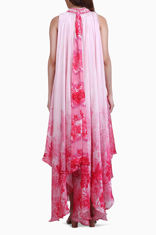 Blush Asymmetric High Low Dress