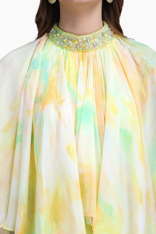 Pastel Cascade Layered Dress