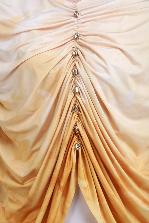 Orchre Cowl Drape Jersey Slip Dress