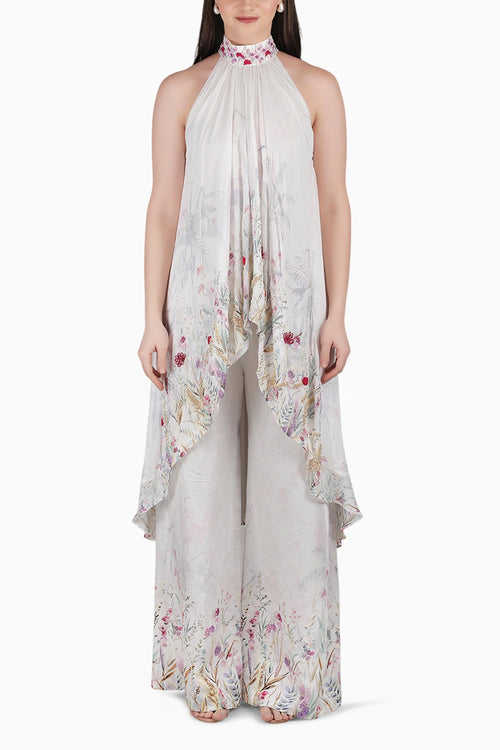 Ivory Palm Halter Co-ord Set