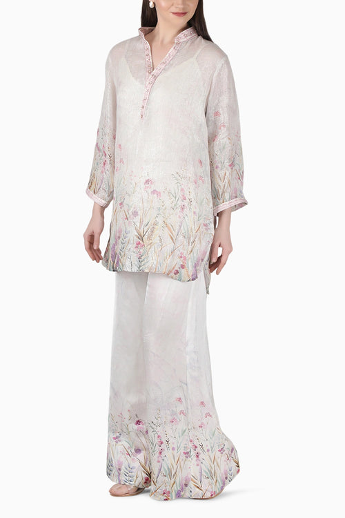 Ivory Palm Lurex Co-ord Set
