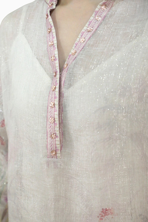 Ivory Palm Lurex Co-ord Set