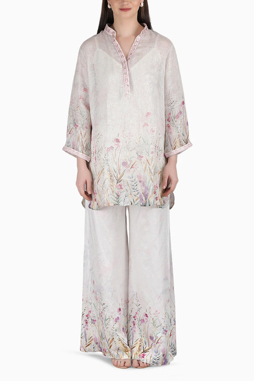 Ivory Palm Lurex Co-ord Set