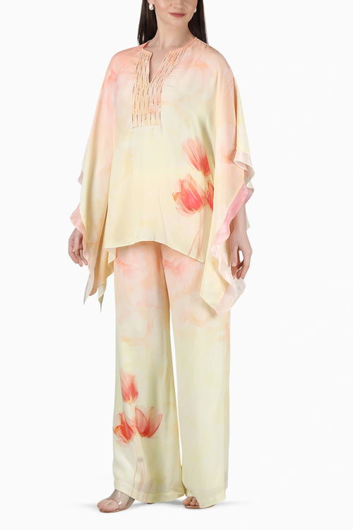 Peach Tulip Printed Co-ord Set