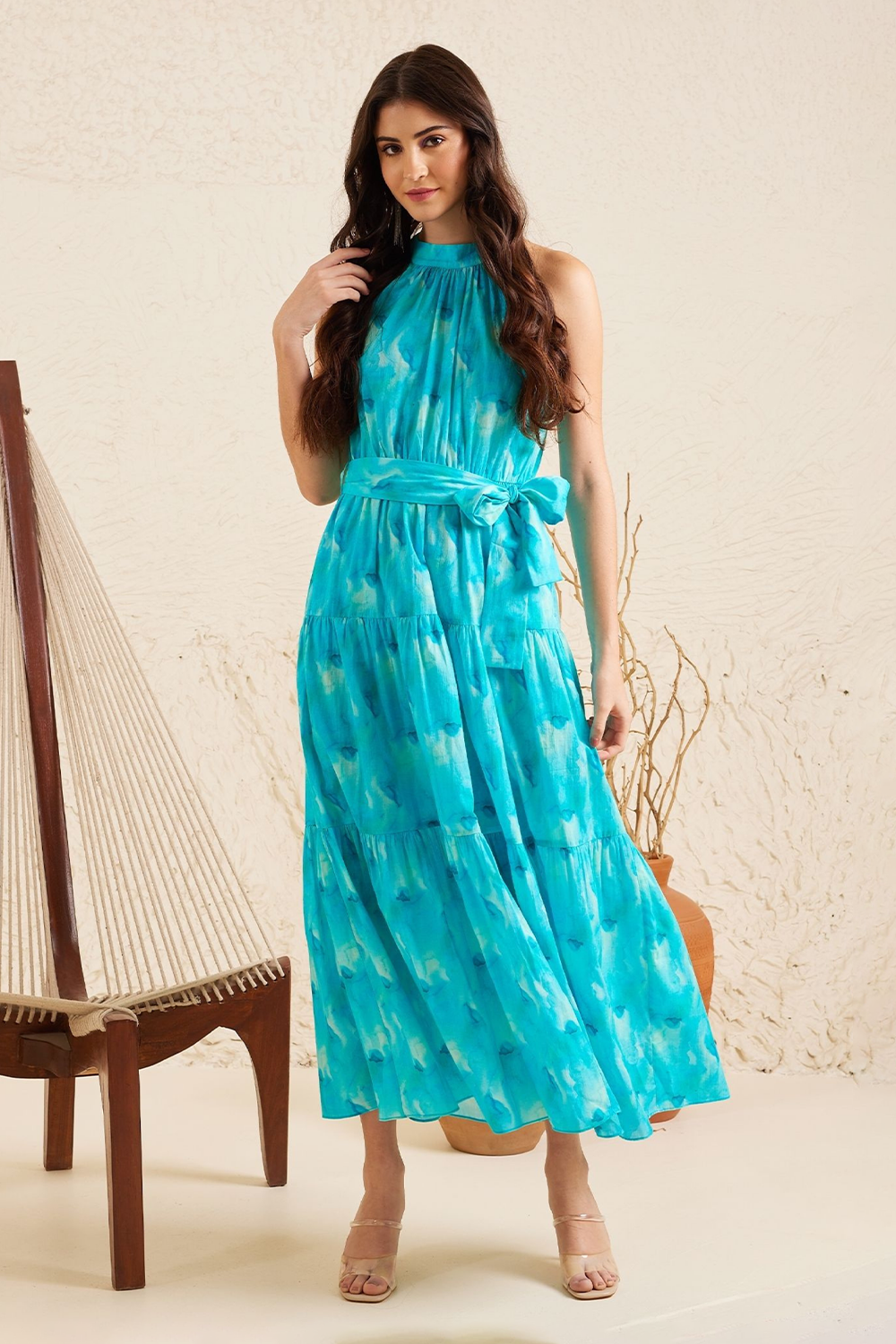 Aqua Maxi Dress