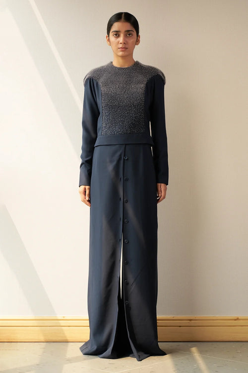 Armour Top with Front Buttoned Up Trouser