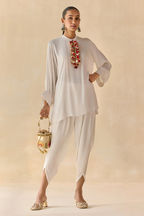 Shwet Noor Dhoti Set