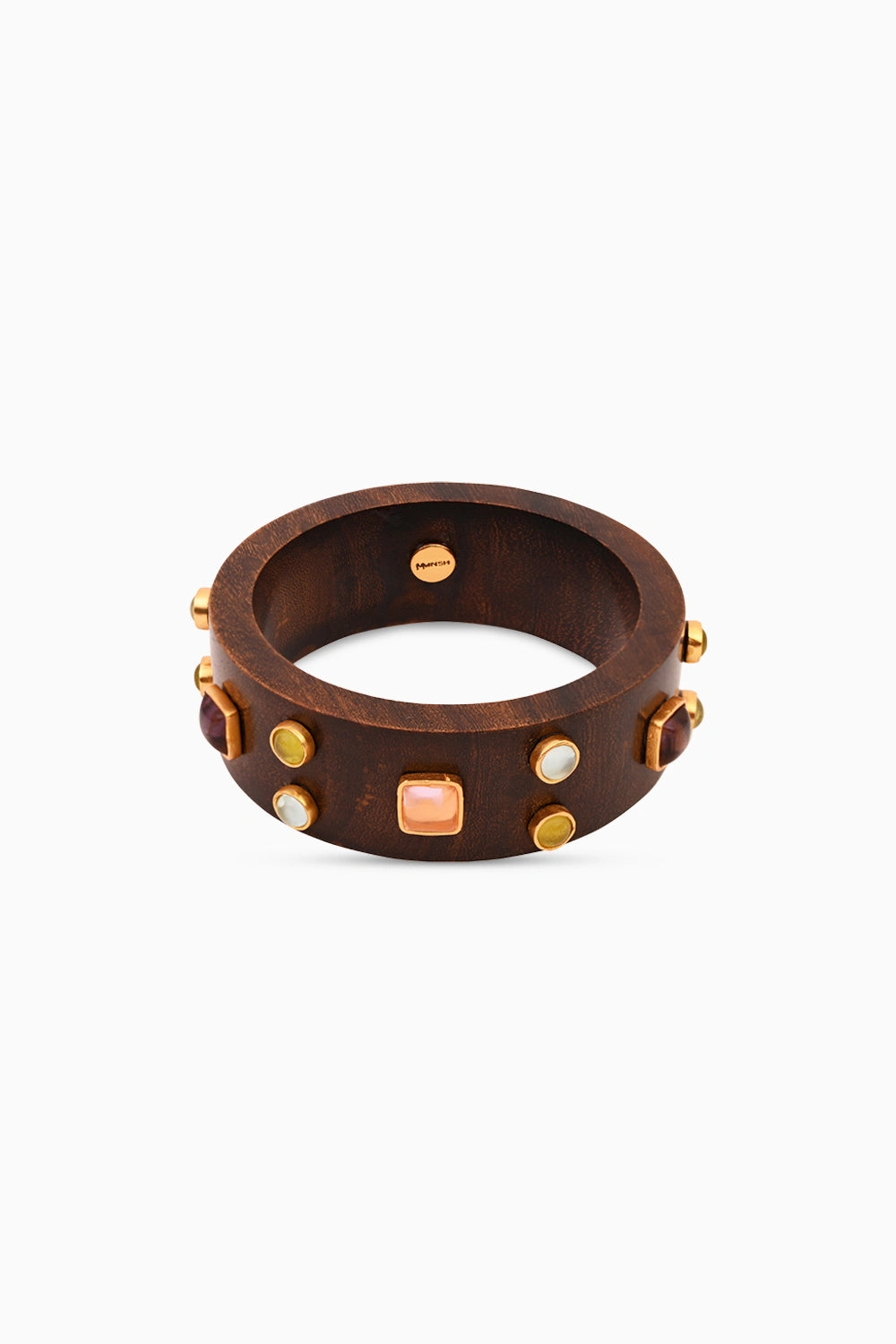 Gemstone Wooden Bangle
