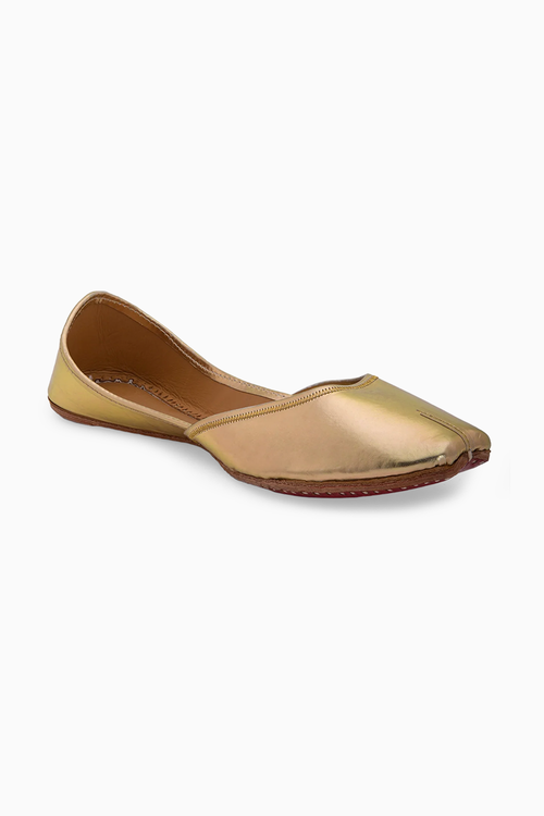 Metallic Gold Juttis
