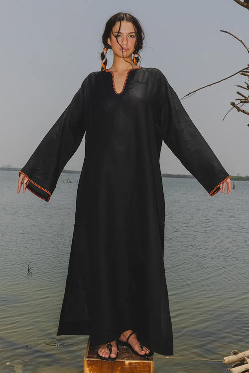 Arlo Black Kaftan
