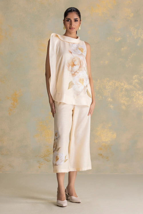 Magnolia Butter Yellow Cascade Co-ord Set