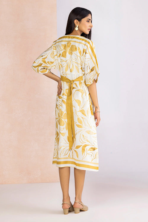 La Feuille Beige Burn T Dress