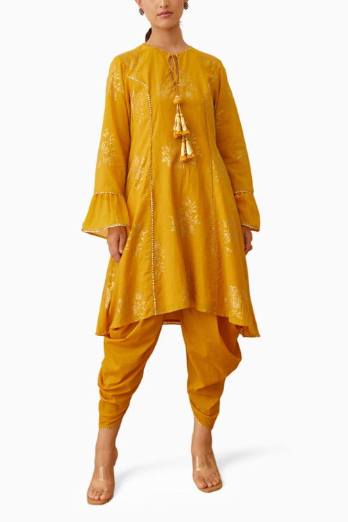 Ochre Foil Dhoti