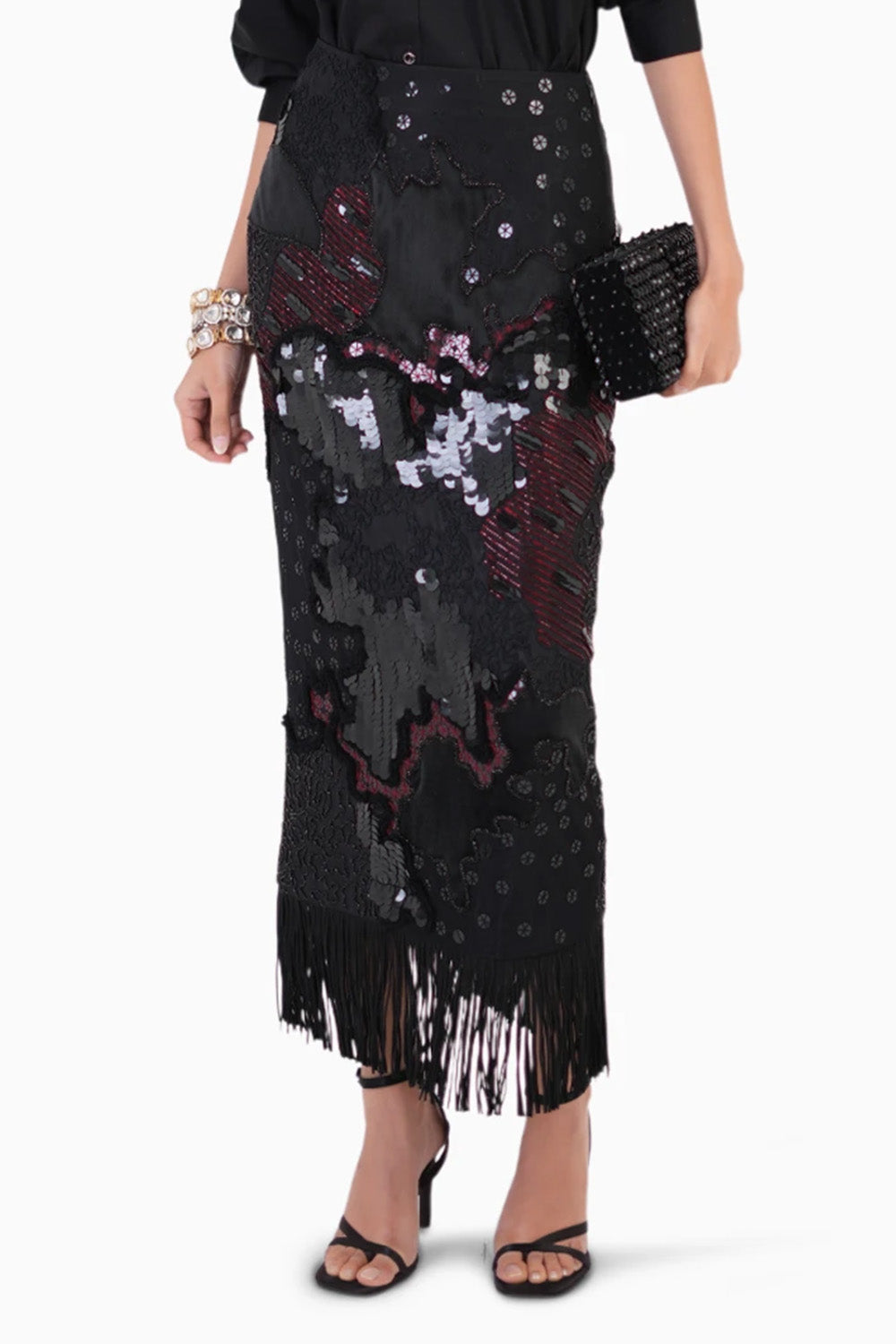 Artisan Thread Work Embroidered Skirt