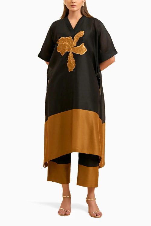 Black Gold Fusion Suit Set
