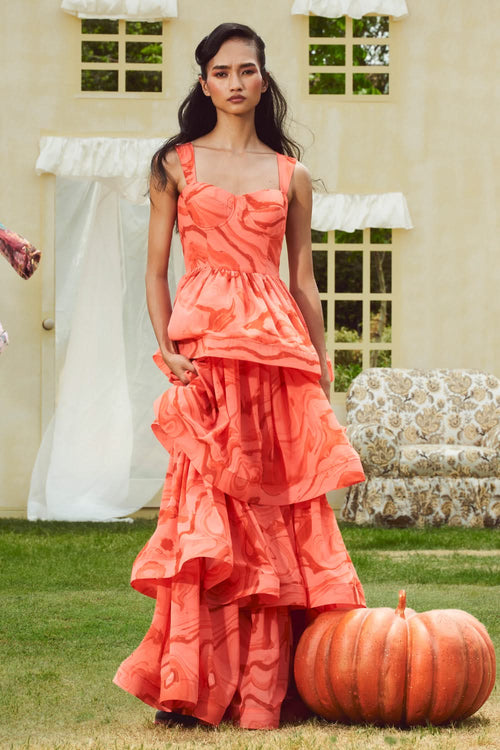 Hannah Orange Dress