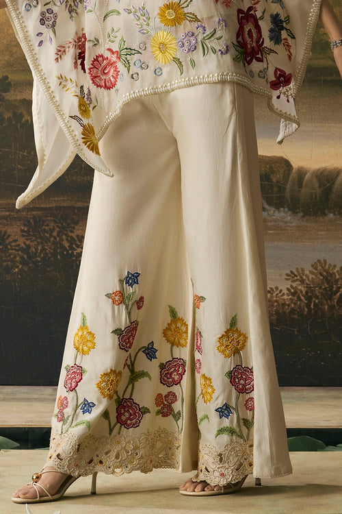 Ivory Floral Bloom Sharara