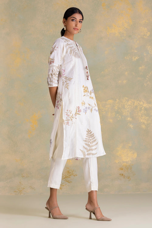 Botanique Off White Kurta With Pants