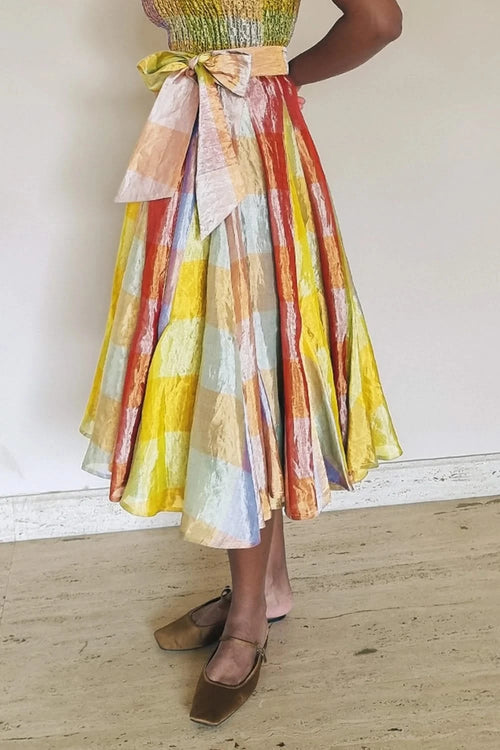 Metallic Illusion Convertible Skirt