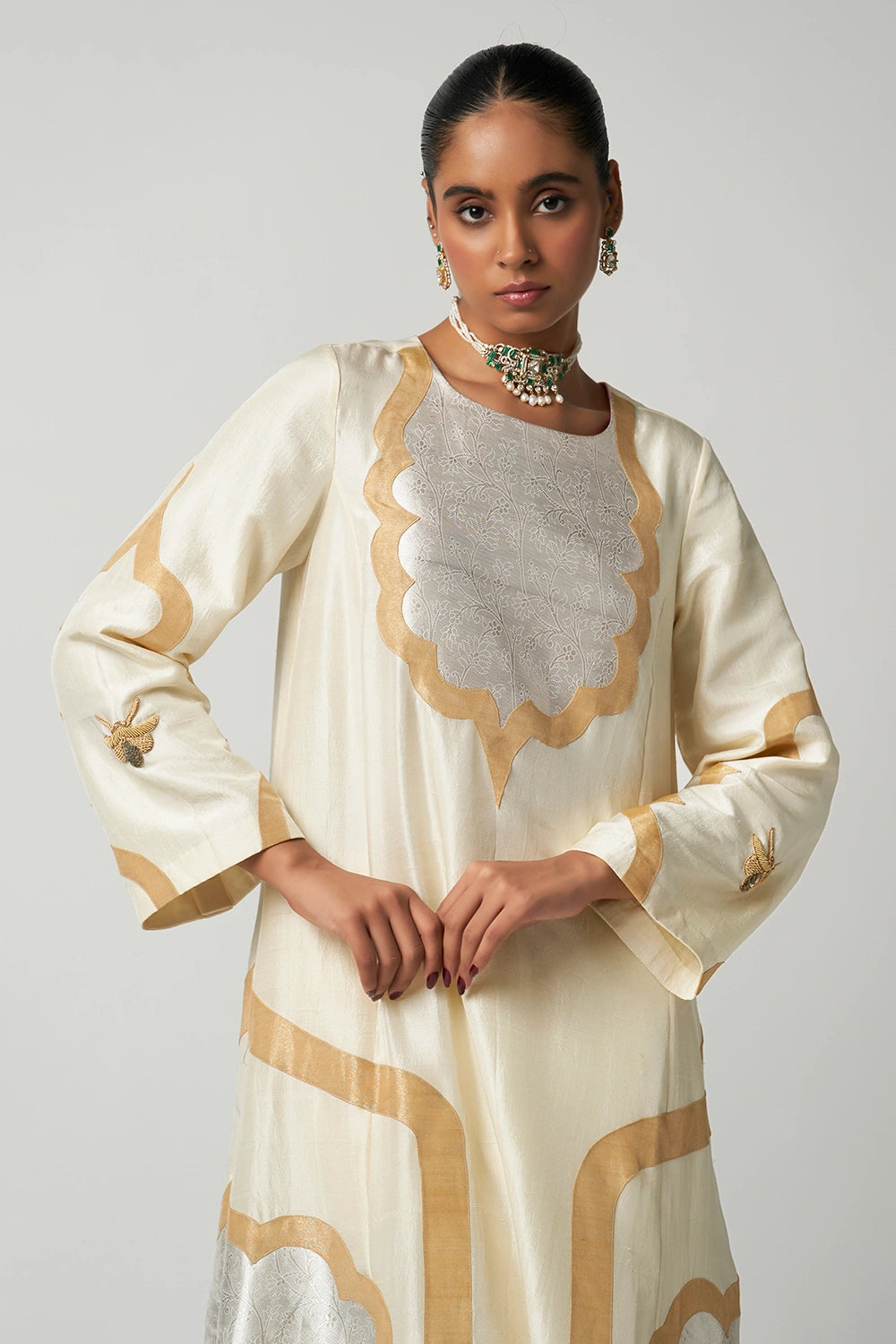 Art Deco Moti Mehrabiya Kurta Set