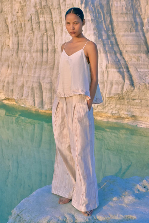 Thazin Strap Top With Thura Pleated Pant