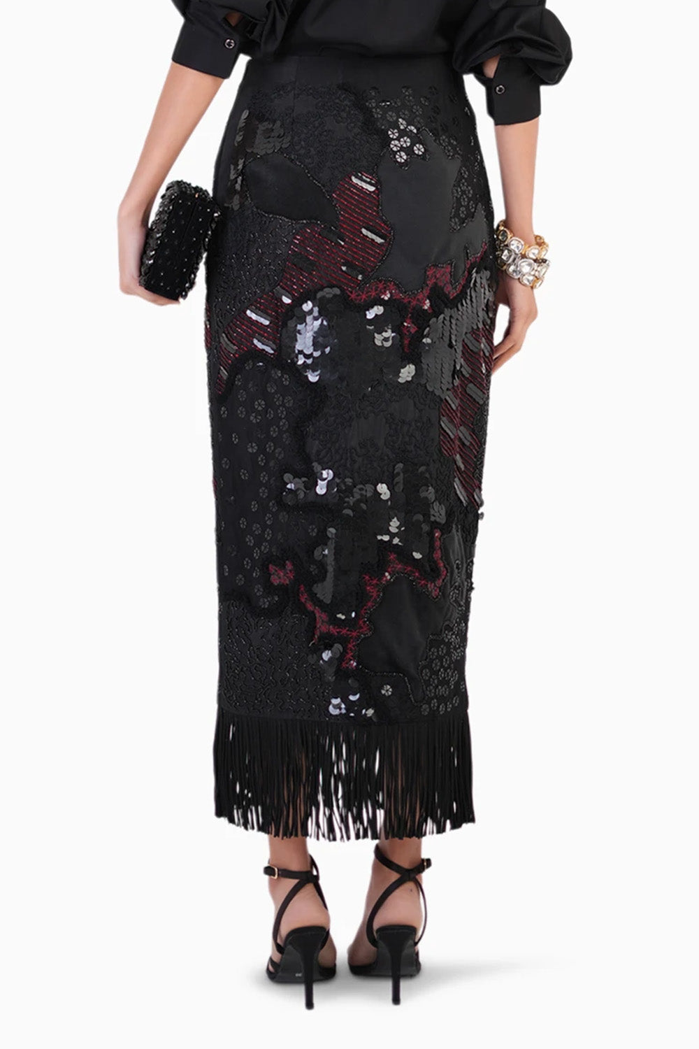 Artisan Thread Work Embroidered Skirt