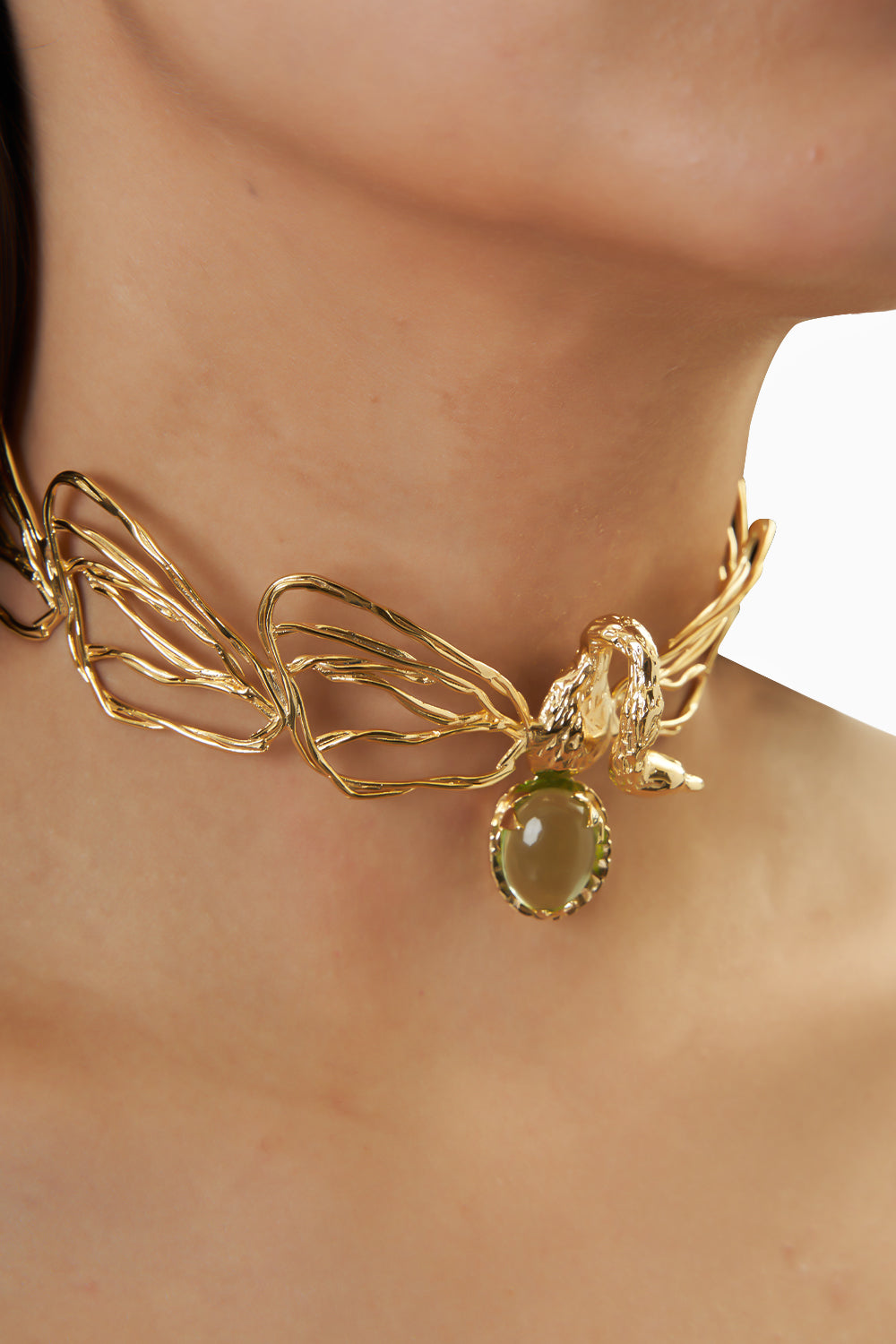 The Olive Swan Choker