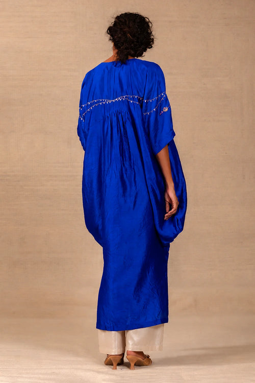 Silsila Blue Paisley Kaftan Set
