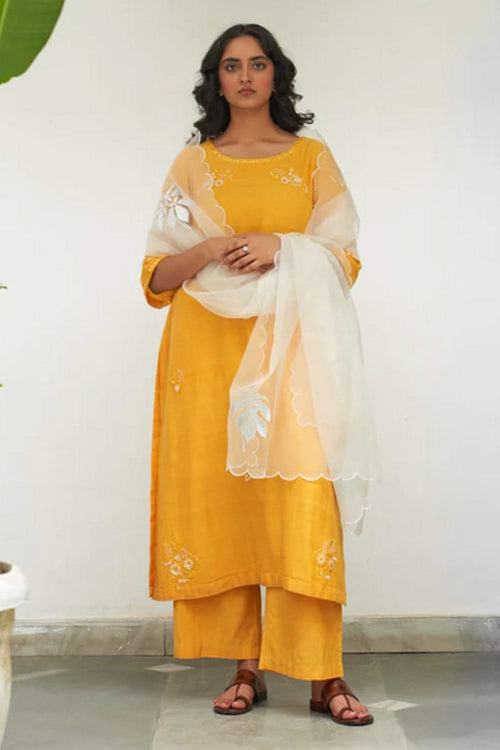 Gul Genda Yellow Kurta Set