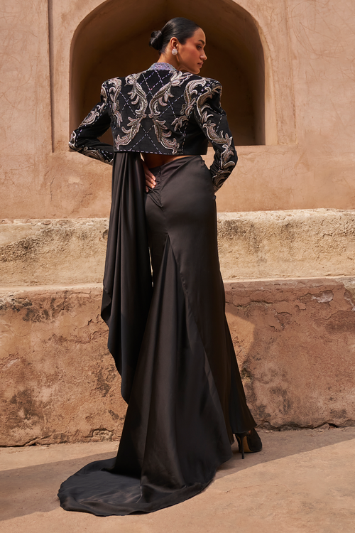 Sand Swept Mirage Crop Blazer