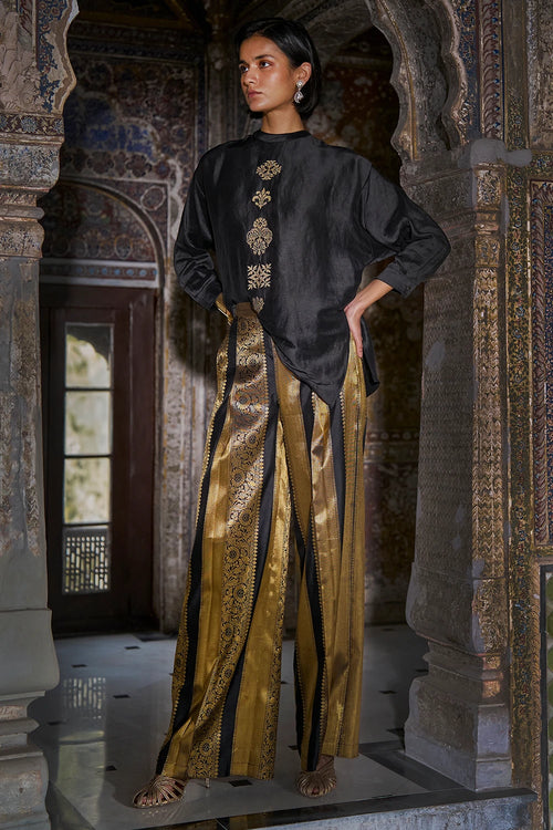 Benares Brocade Striped Pant