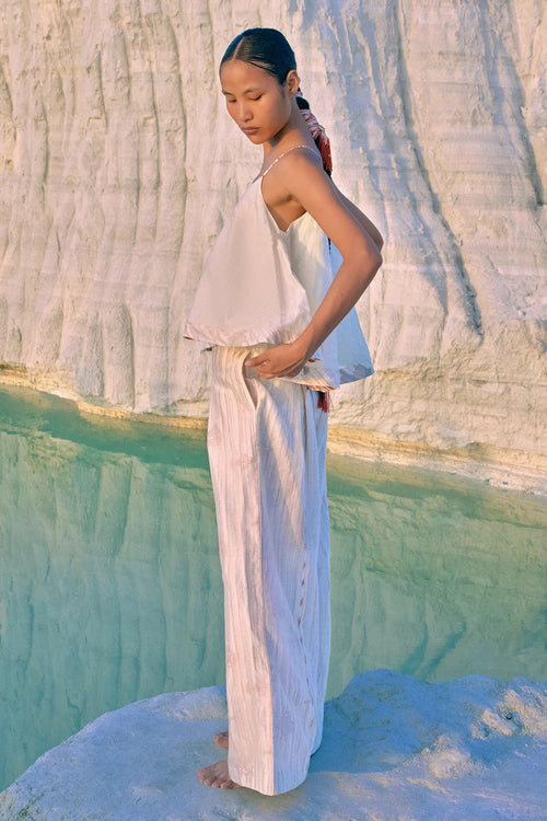 Thazin Strap Top With Thura Pleated Pant