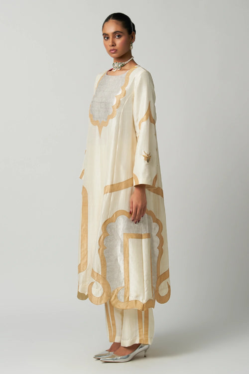 Art Deco Moti Mehrabiya Kurta Set