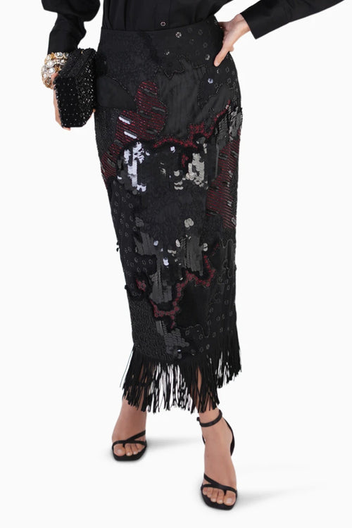 Artisan Thread Work Embroidered Skirt