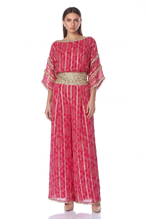 Astra Bandhini Crop Top & Sharara Set