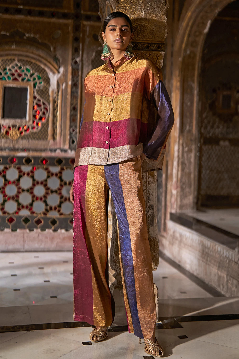 Benares Tissue Striped Pant