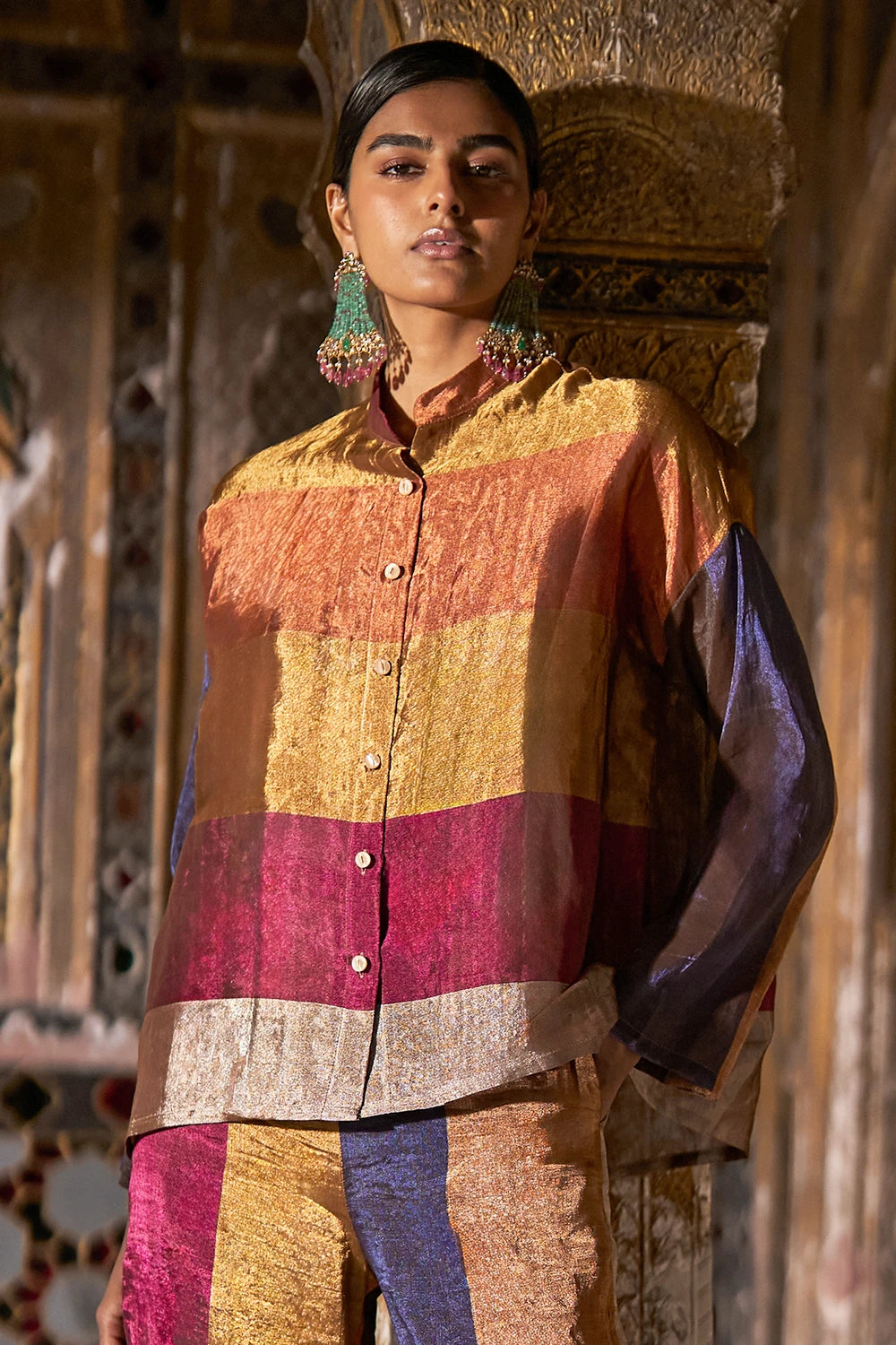 Benares Tissue Striped Shirt