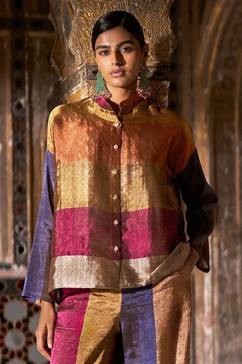 Benares Tissue Striped Shirt