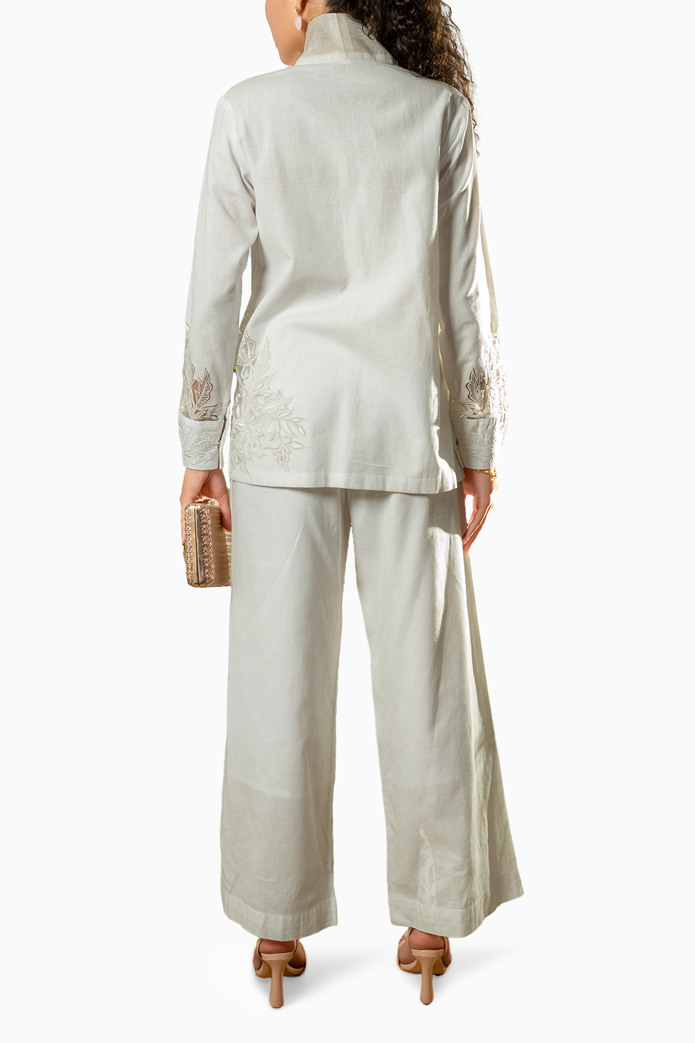 White Linen Tone On Tone Co-ord Set